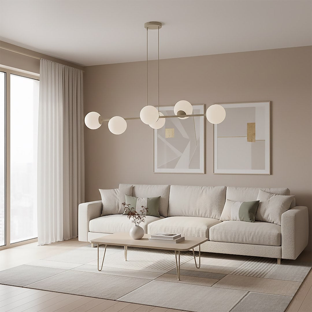 Magnus 6 pendant light mocha/opal