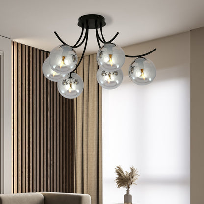 Boston 6 ceiling lamp black/graphite