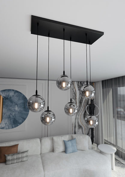 Cosmo 6 pendant light graphite