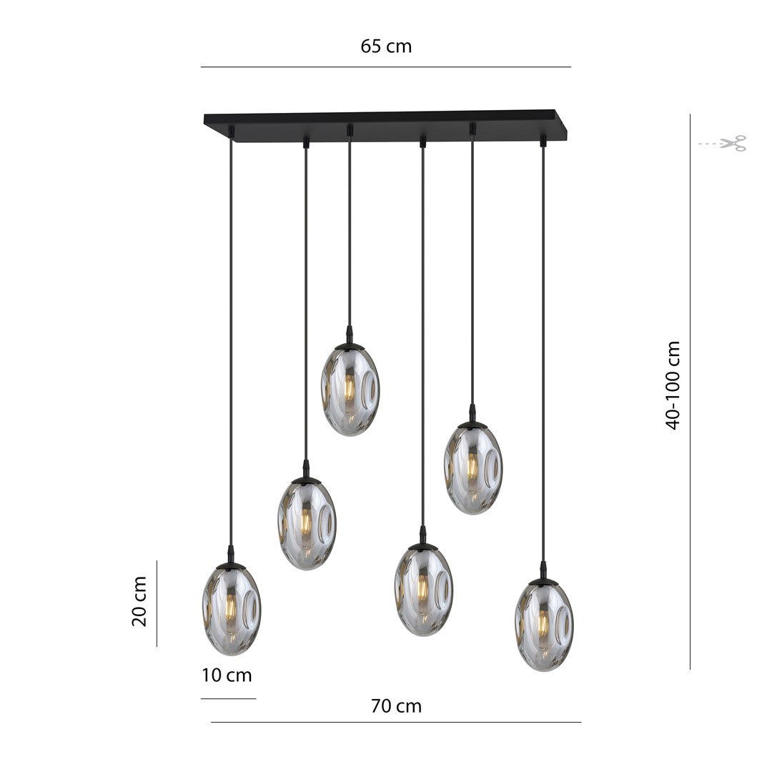 Astral 6 pendant light graphite