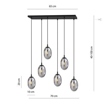 Astral 6 pendant light graphite