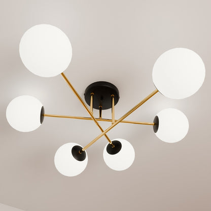Magnum 6 ceiling lamp black/opal