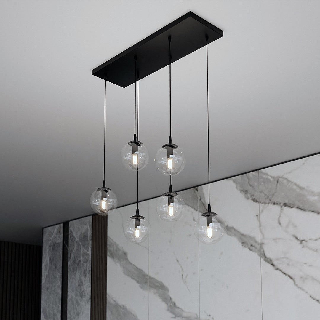 Cosmo 6 pendant light clear