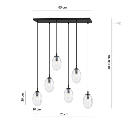 Astral 6 pendant light clear