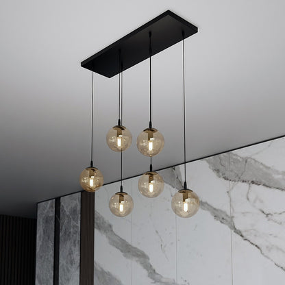 Cosmo 6 pendant light amber