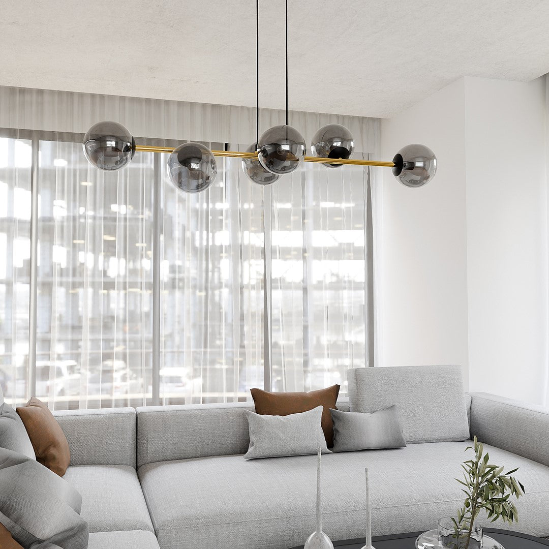 Gravity 6 ceiling lamp black/graphite