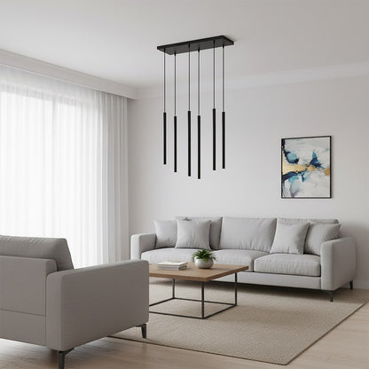 Selter 6 pendant light black