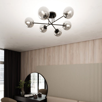 Roma 6 ceiling lamp black/graphite