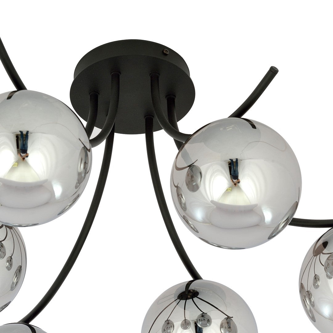Boston 6 ceiling lamp black/graphite