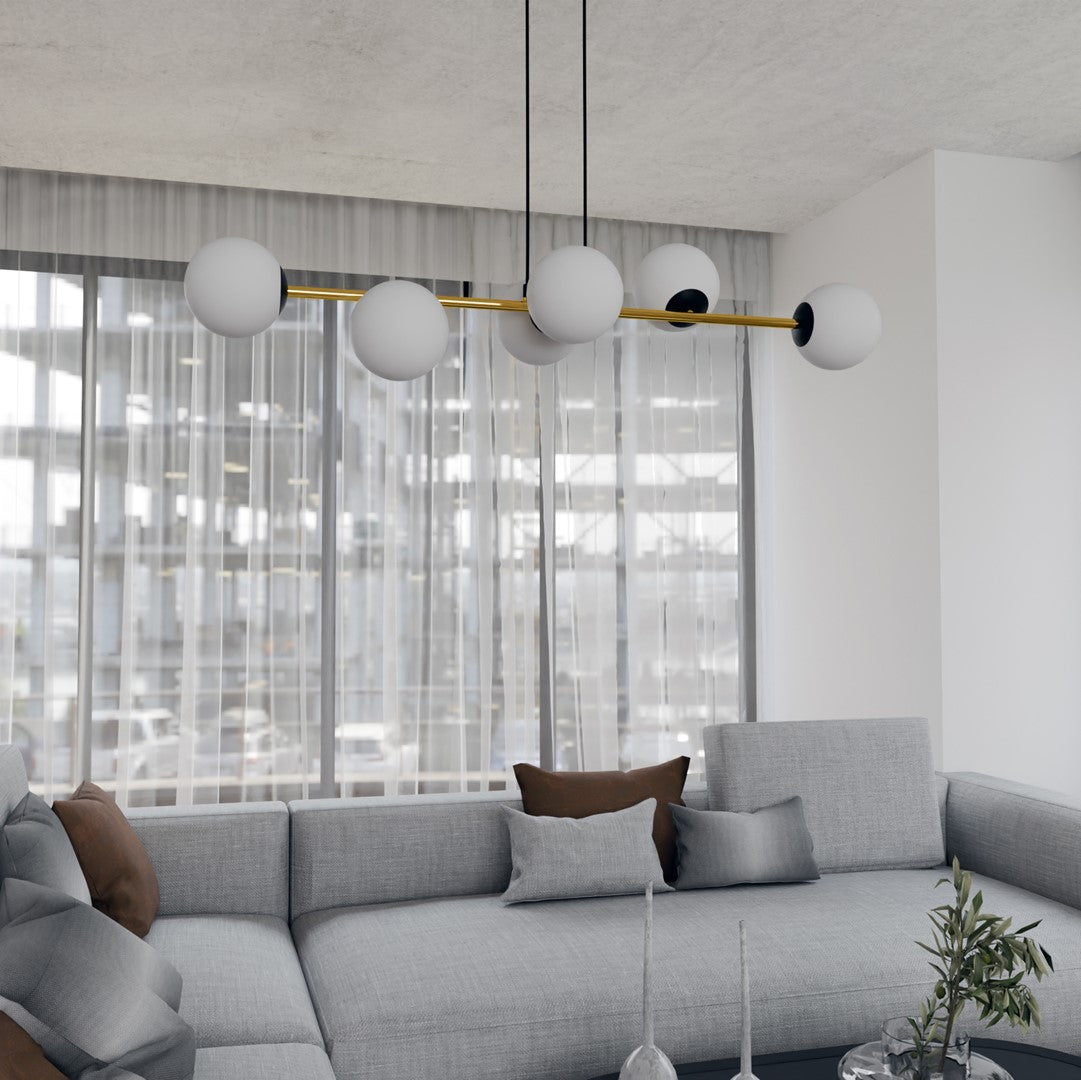 Gravity 6 pendant light black/gold