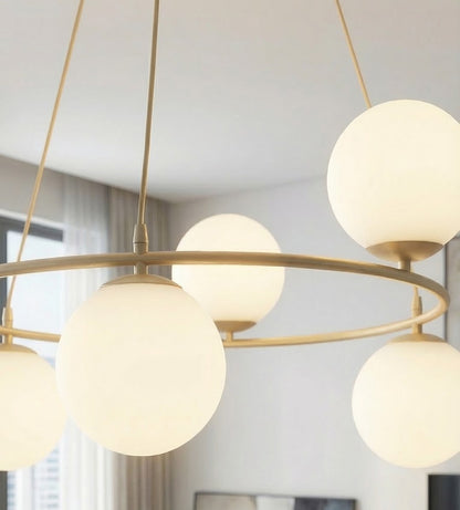 Azura 6 pendant light mocha/opal