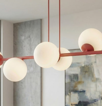 Magnus 6 pendant lamp burgundy/opal