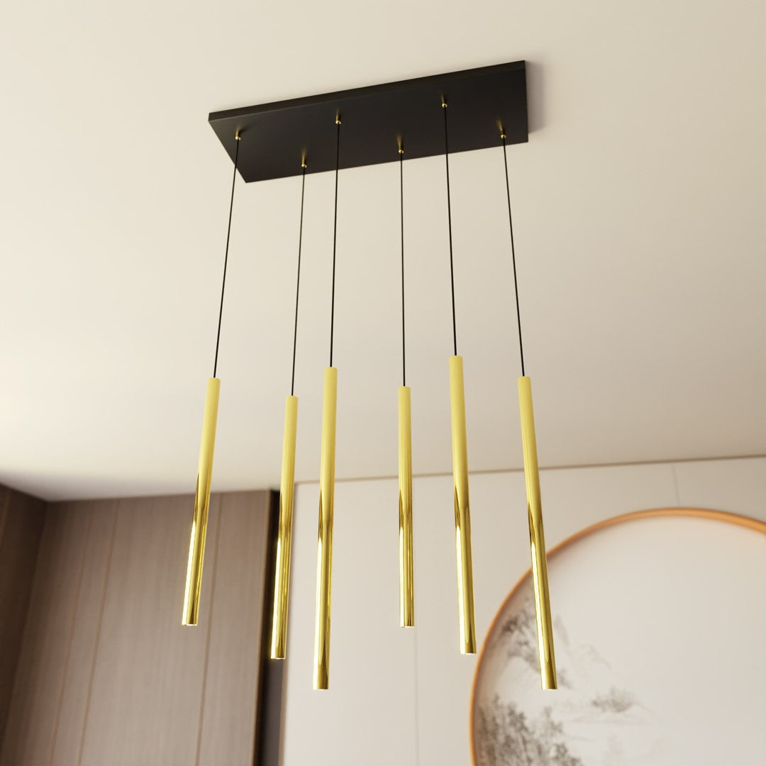 Selter 6 pendant light gold