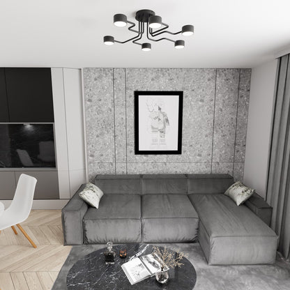Kurage 6 ceiling lamp black
