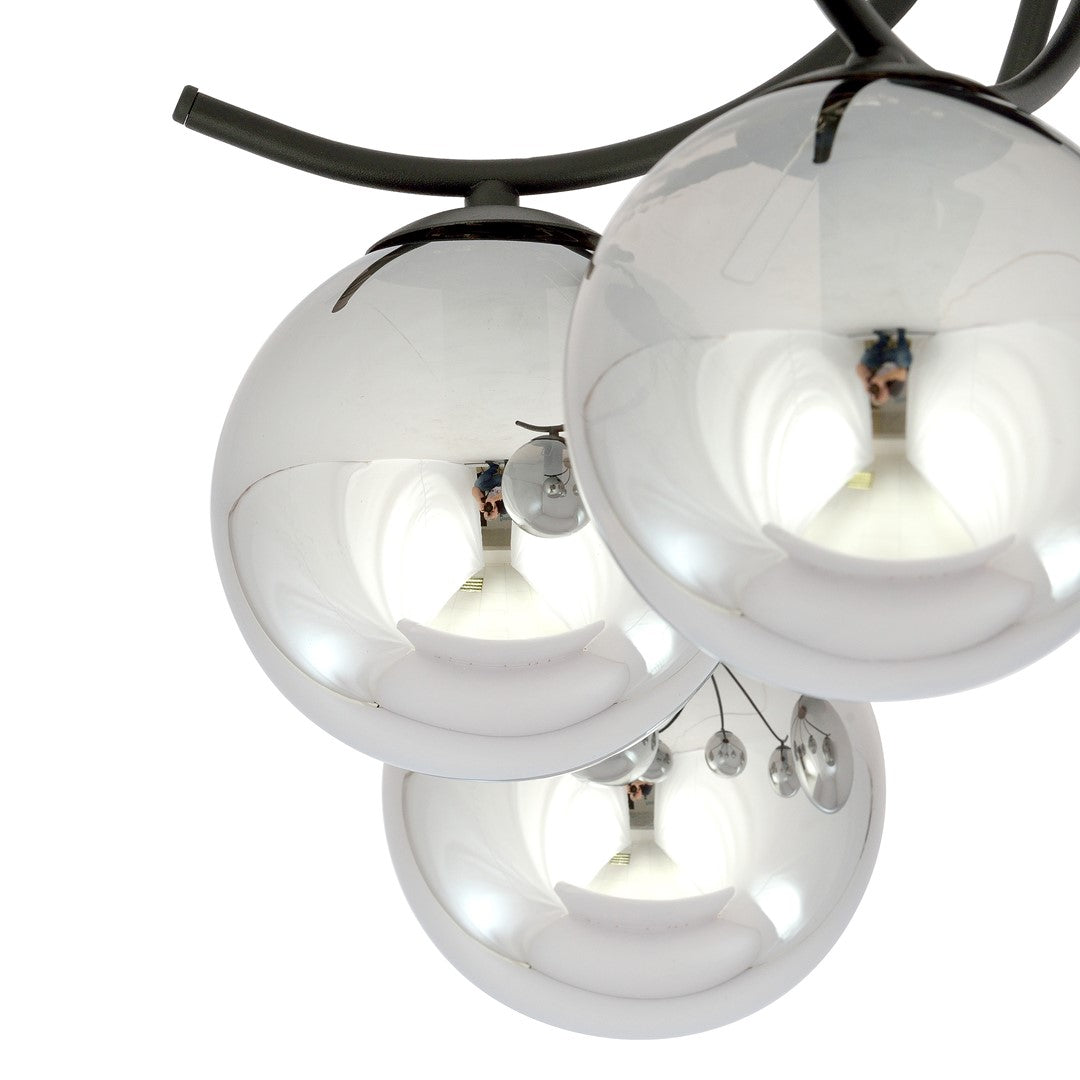 Boston 6 ceiling lamp black/graphite
