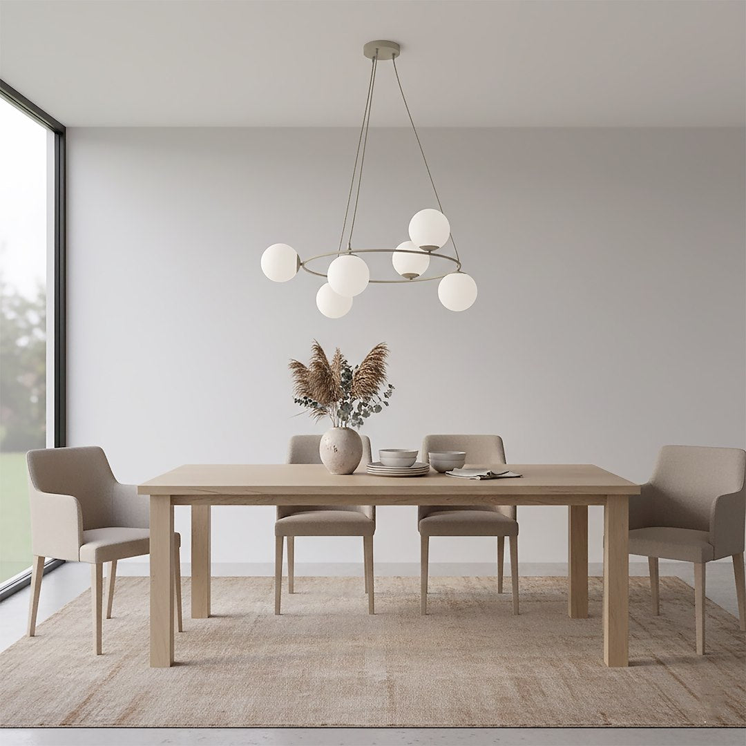 Azura 6 pendant light mocha/opal