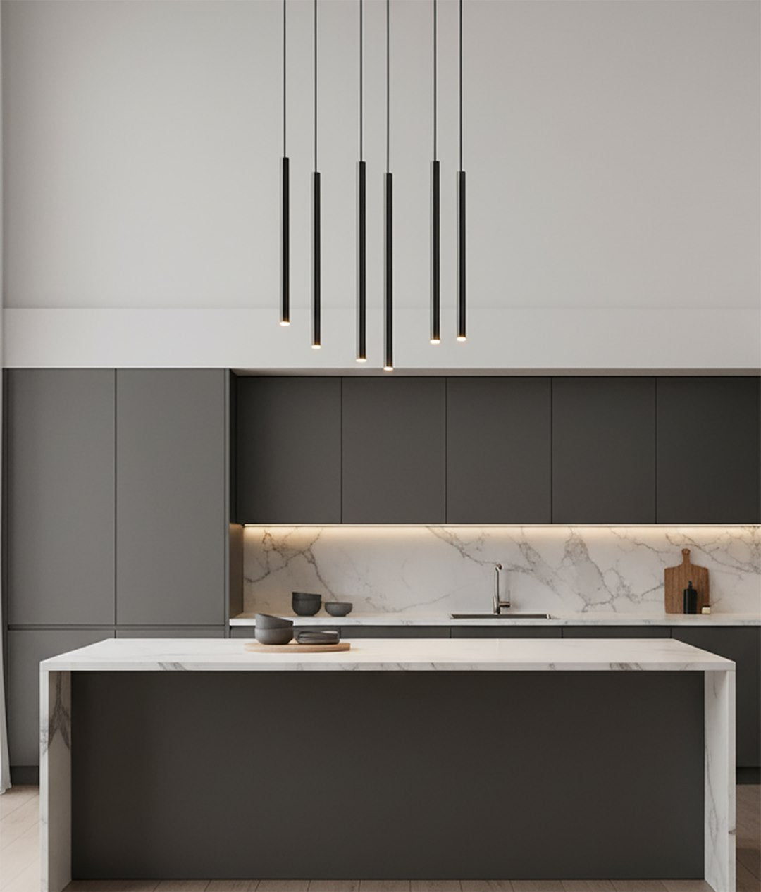 Selter 6 pendant light black