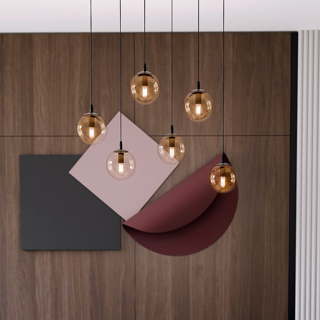 Cosmo 6 pendant light amber