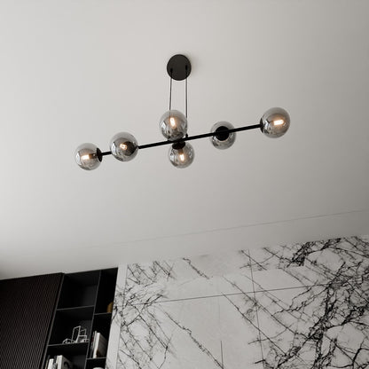 Rossi 6 pendant light black/graphite