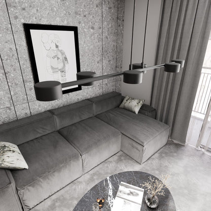 Megara 6 pendant light black