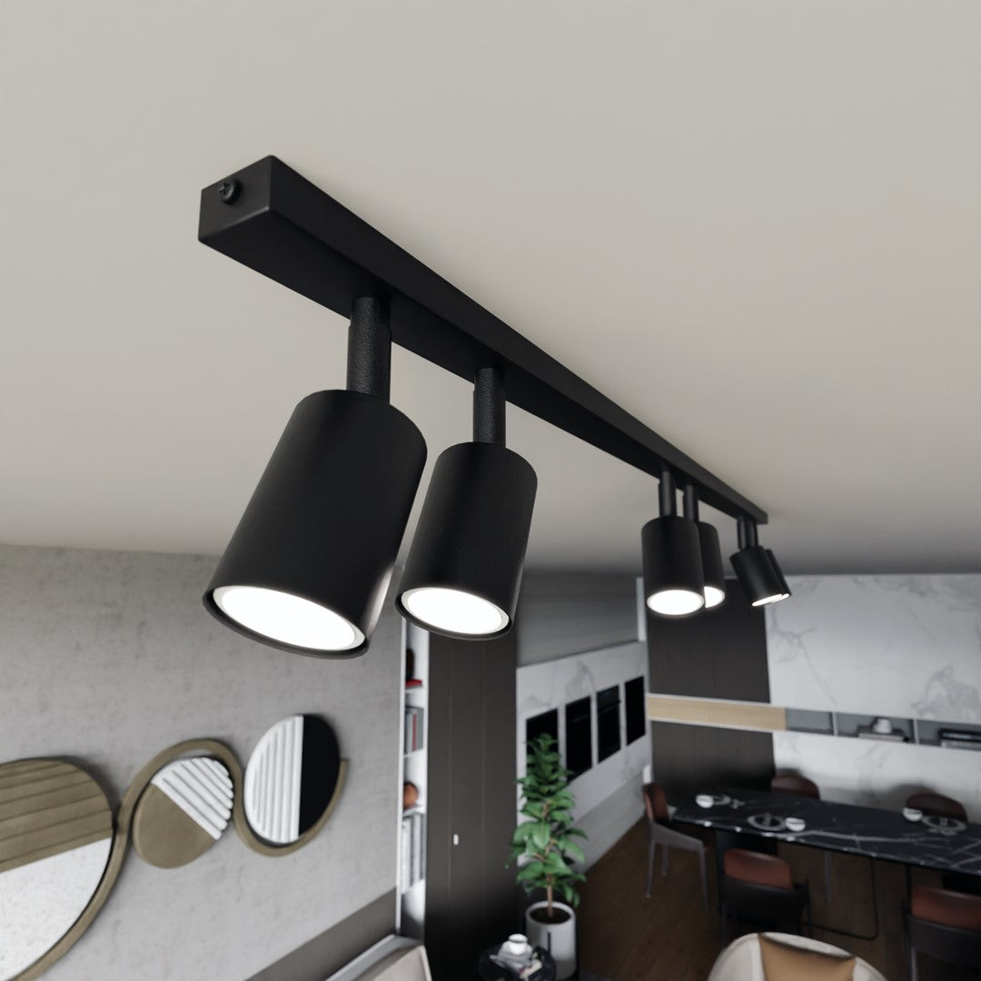 Flash 6 ceiling lamp black