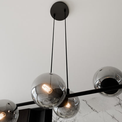 Rossi 6 pendant light black/graphite
