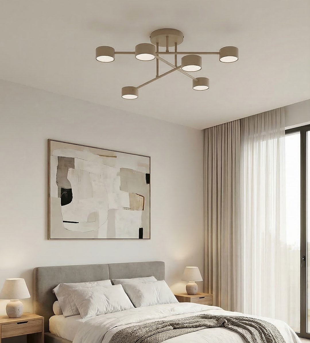 Halo 6 ceiling lamp mocha