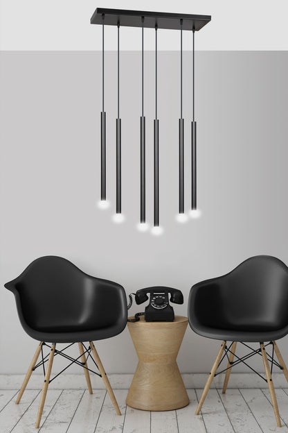 Selter 6 pendant light black