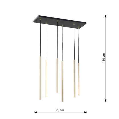 Selter 6 pendant light gold