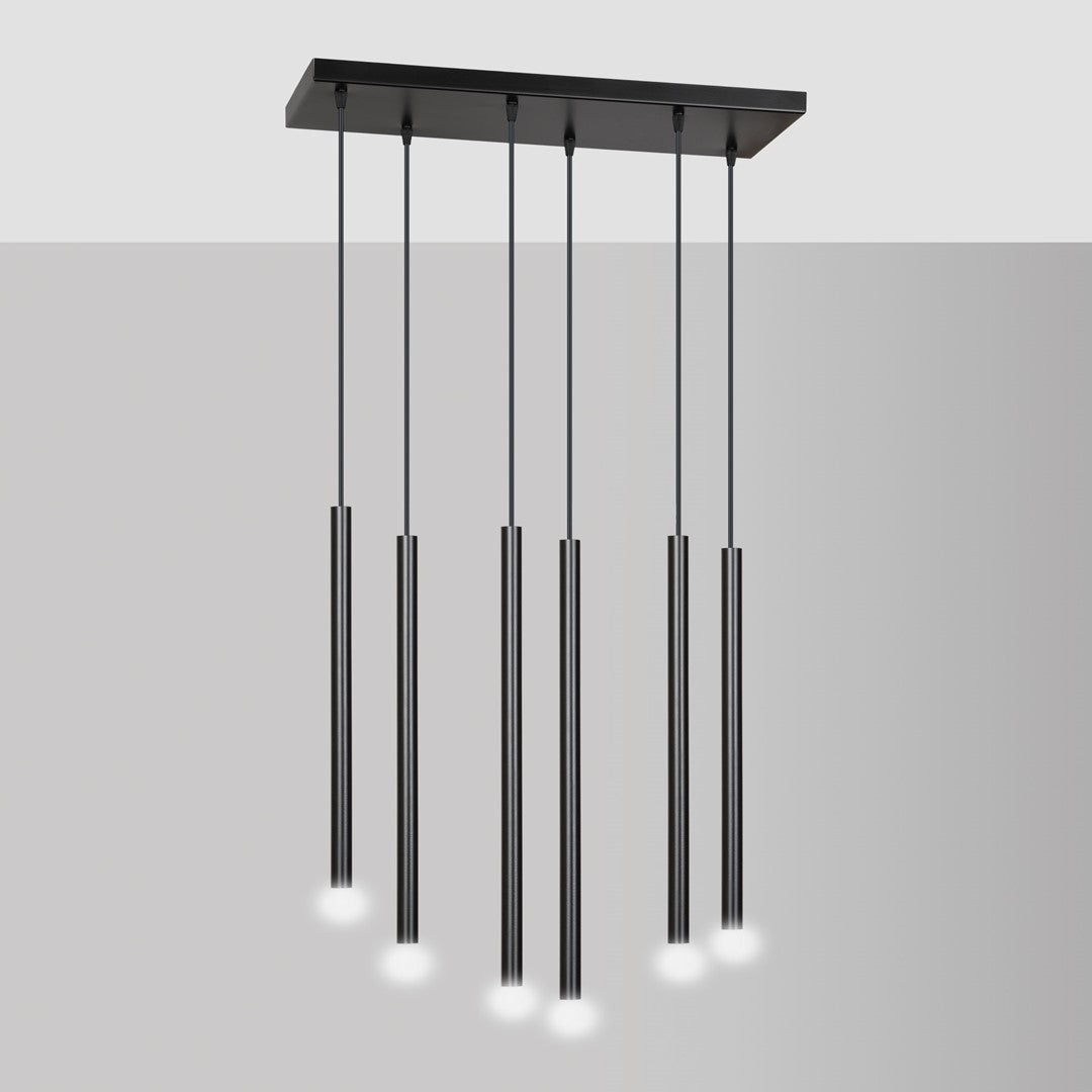 Selter 6 pendant light black