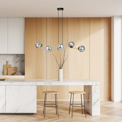 Gravity 6 ceiling lamp black/graphite