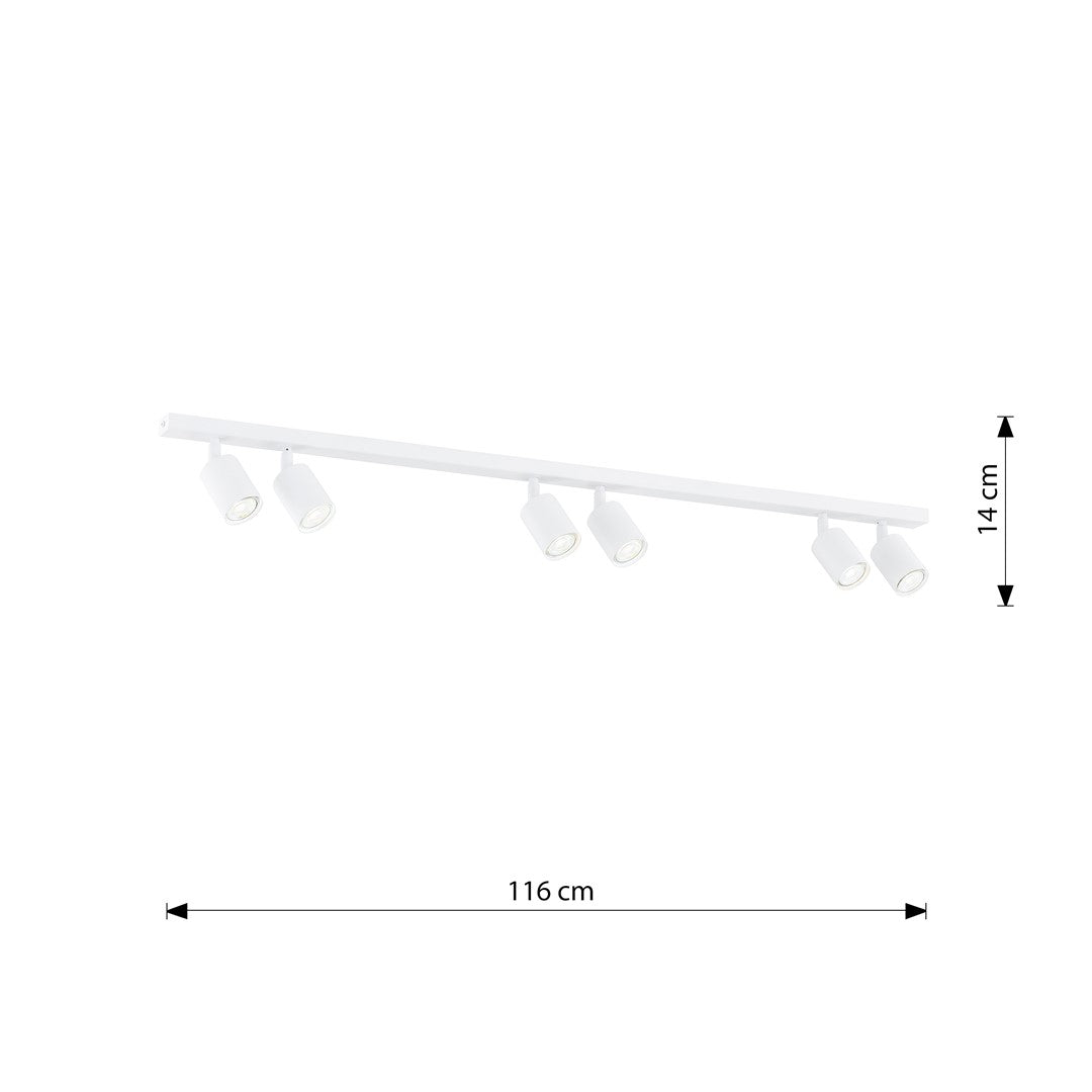 Flash 6 ceiling lamp white