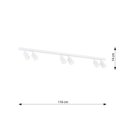 Flash 6 ceiling lamp white