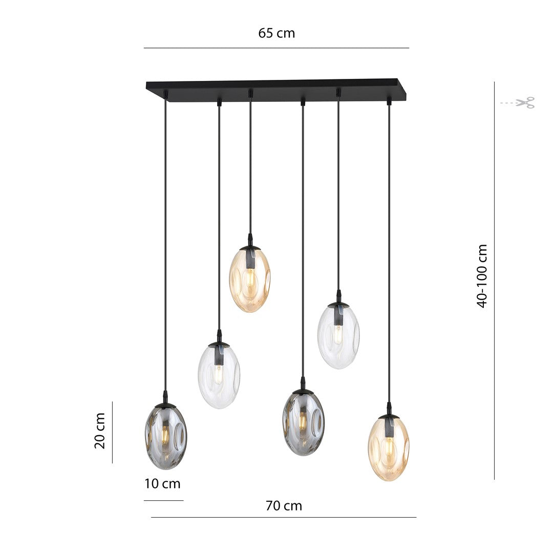 Astral 6 pendant light mixed