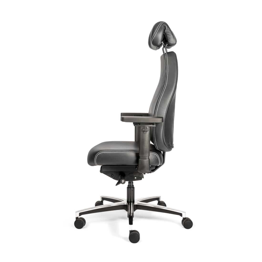 Sit And Move Therapod X Headrest - Office Chair in Black Leather