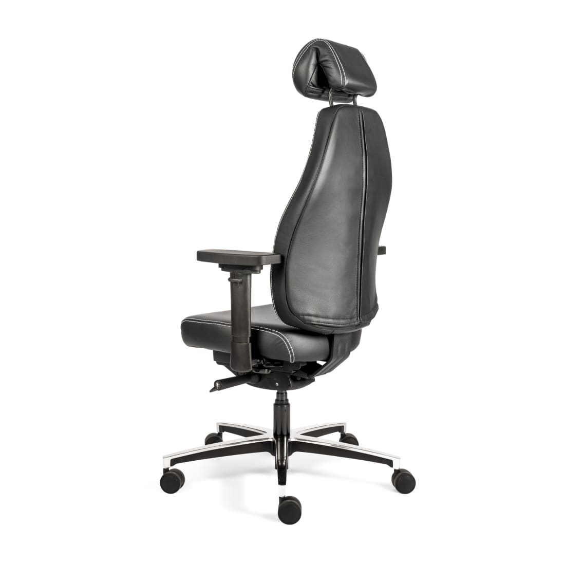 Sit And Move Therapod X Headrest - Office Chair in Black Leather
