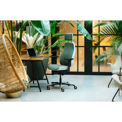 Sit And Move Therapod X2 HR Headrest Olive - Office Chair Facet Wool Olive/Ash Grey