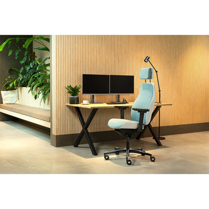 Sit And Move Therapod X2 HR Headrest Azure - Office Chair Facet Wool Azure/Ash Grey