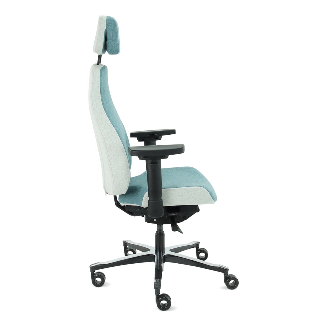 Sit And Move Therapod X2 HR Headrest Azure - Office Chair Facet Wool Azure/Ash Grey