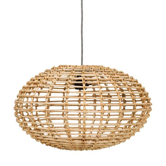 Pumpkin pendel i naturfarvet rattan