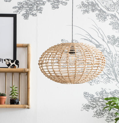 Pumpkin pendel i naturfarvet rattan