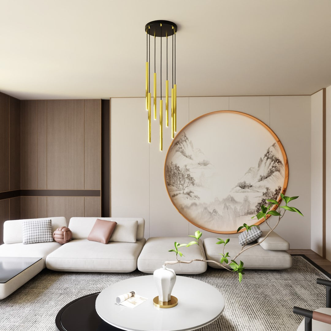 Selter 7 premium pendant light gold