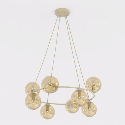 Azura 9 pendant lamp mocha/amber