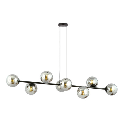Rossi 8 pendant light black/graphite
