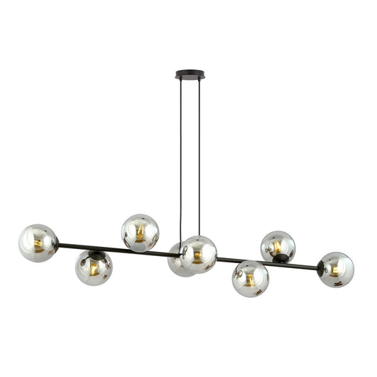 Rossi 8 pendant light black/graphite