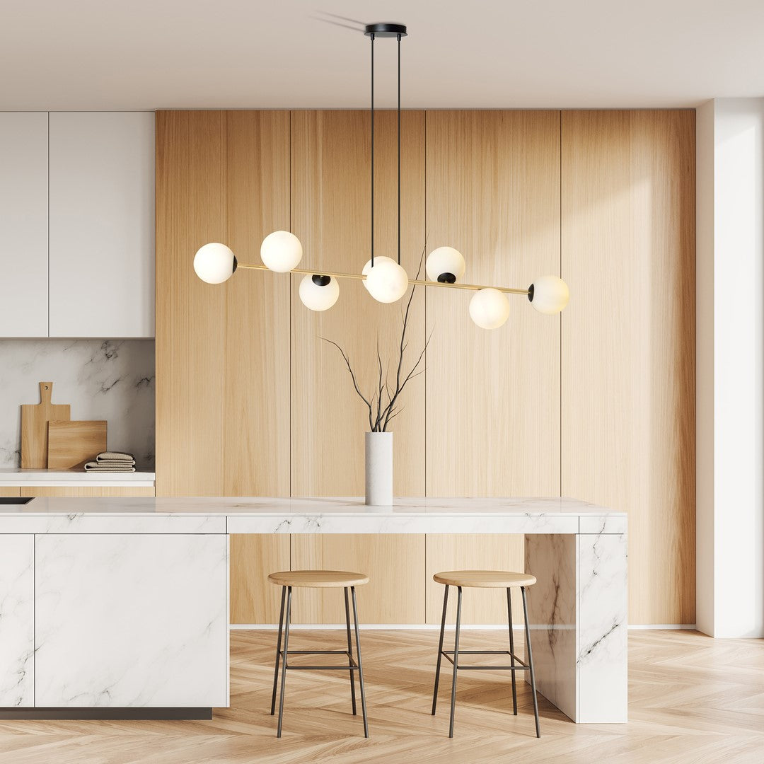 Gravity 8 pendant light black/opal