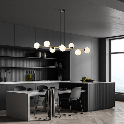 Gravity 8 pendant light black/opal