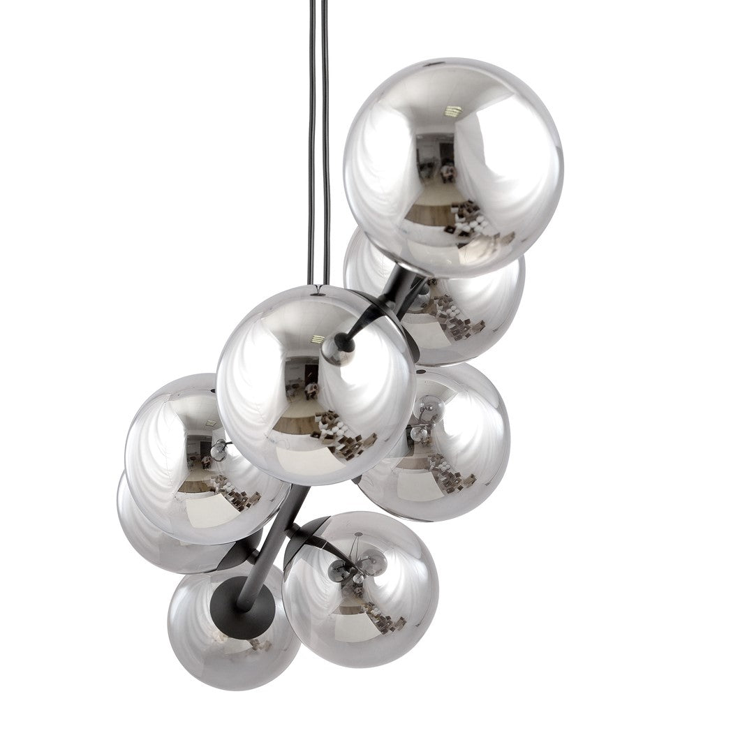 Rossi 8 pendant light black/graphite
