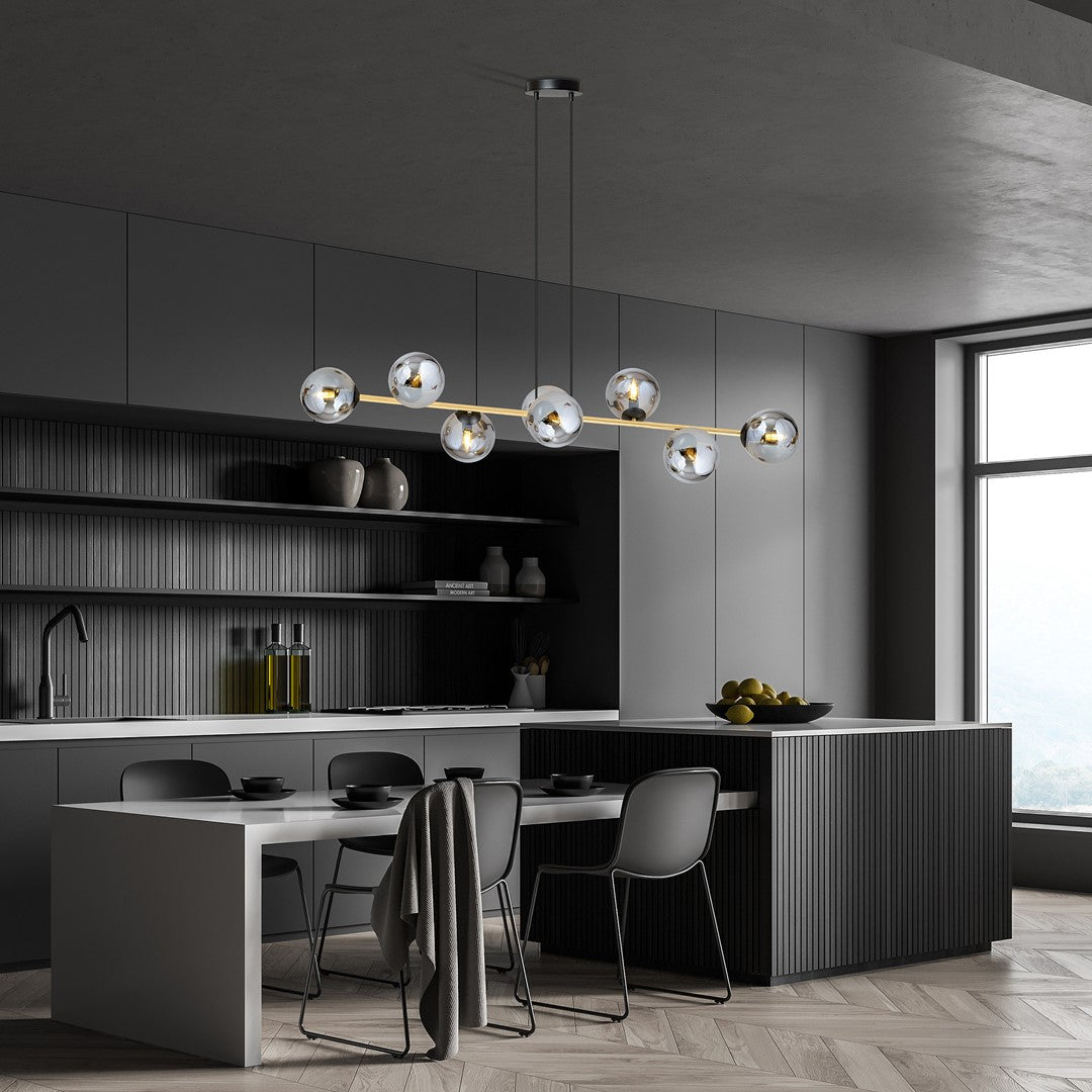 Gravity 8 ceiling lamp black/graphite