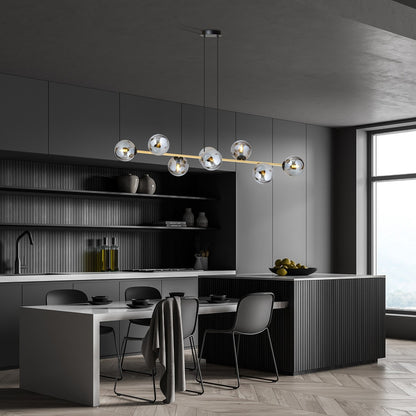 Gravity 8 ceiling lamp black/graphite